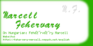 marcell fehervary business card